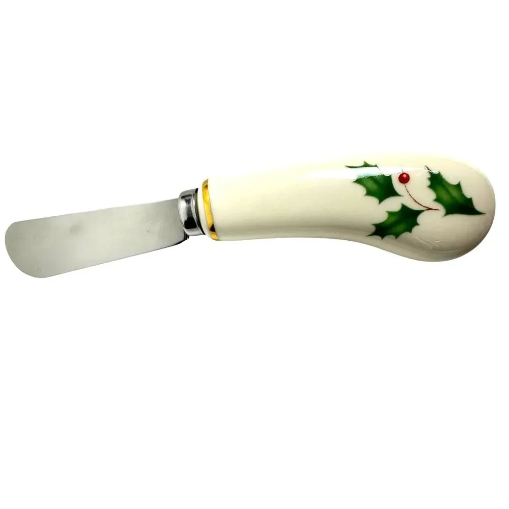 Lenox Holiday Dimension Holly Berries Gold Rim 4.75